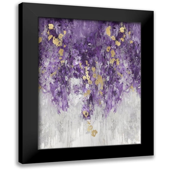Robbins, Nikki 15x18 Black Modern Framed Museum Art Print Titled - Cascading Purple