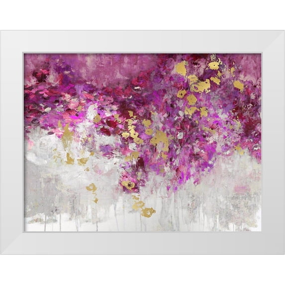 Robbins, Nikki 18x15 White Modern Wood Framed Museum Art Print Titled - Charmed Magenta