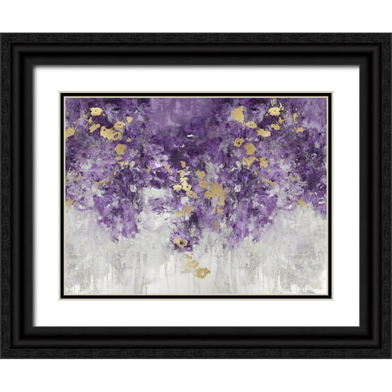 Robbins, Nikki 32x25 Black Ornate Wood Framed with Double Matting Museum Art Print Titled - Charmed Purple