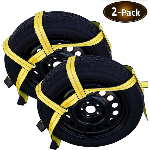 Robbor Adjustable Tow Strap, Polyester Yellow, 14-17", 2 Count
