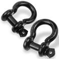 thumbnail image 1 of Robbor Shackles 3/4"(2 Pack) D-Ring Shackle Rugged 28.5 Ton (57,000 Lbs) Maximum Break Strength Heavy Duty Tow Shackles Perfect Shackle work with Tow Strap, Winch, Off-Road Jeep Truck Vehicle Recovery, 1 of 7