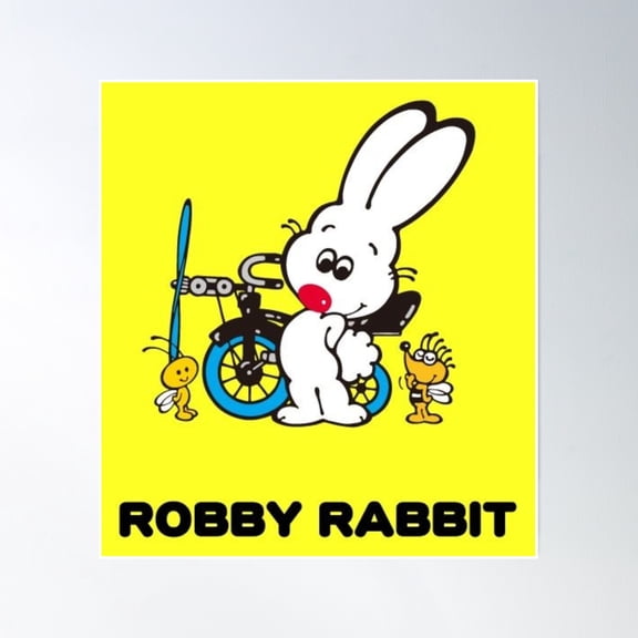 Robby Rabbit Poster Wall Art, Modern Wall Decor, 24x36 UNFRAMED