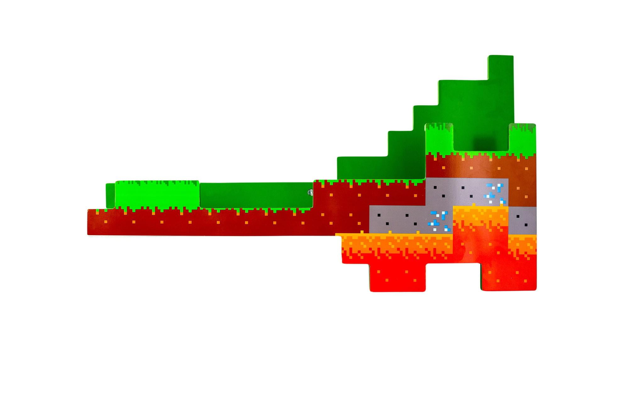 Robe Factory RBF-16097-C Minecraft Overworld Wall Shelf, 2 Feet Long, Holds 15 Pounds