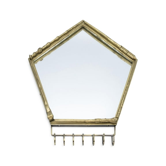 Robe Factory RBF-16674-C Harry Potter Wand Wall Mirror with Jewelry Hooks Storage Rack