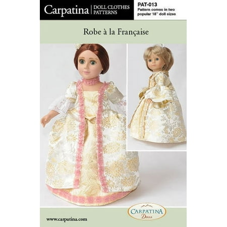 Robe Francais Sewing Pattern for 18 in American Girl and Carpatina Dolls