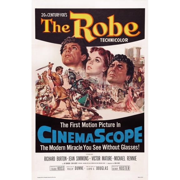 The Robe Richard Burton Jean Simmons Victor Mature 1953 Tm And Copyright � 20Th Century-Fox Film Corp. All Rights Reserved/Courtesy Everett Collection Movie Poster Masterprint (24 x 36)