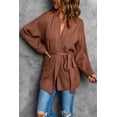 thumbnail image 1 of Robe Style Rib Knit Pocketed Cardigan with Belt, 1 of 1