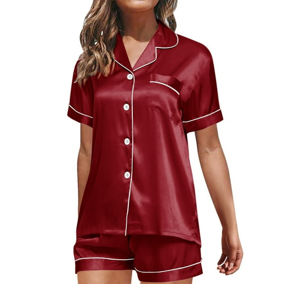 Robe Women Set Pajama Short Loose Sets Satin Nightwear Suit Nightgown Women Short Underwear Pajama Pajamas Underwear Women's