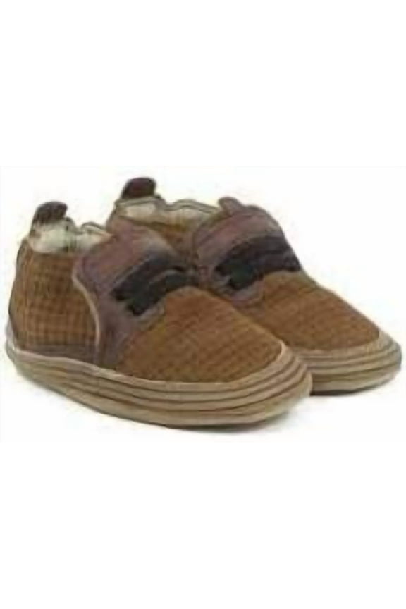 Boy's Crib Shoes, Brown, 4.5-6 Toddler