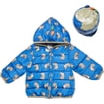 thumbnail image 1 of Robeez Packable Kids Puffer Jacket Insulated Waterproof Boys Girls Hoodie, 1 of 5
