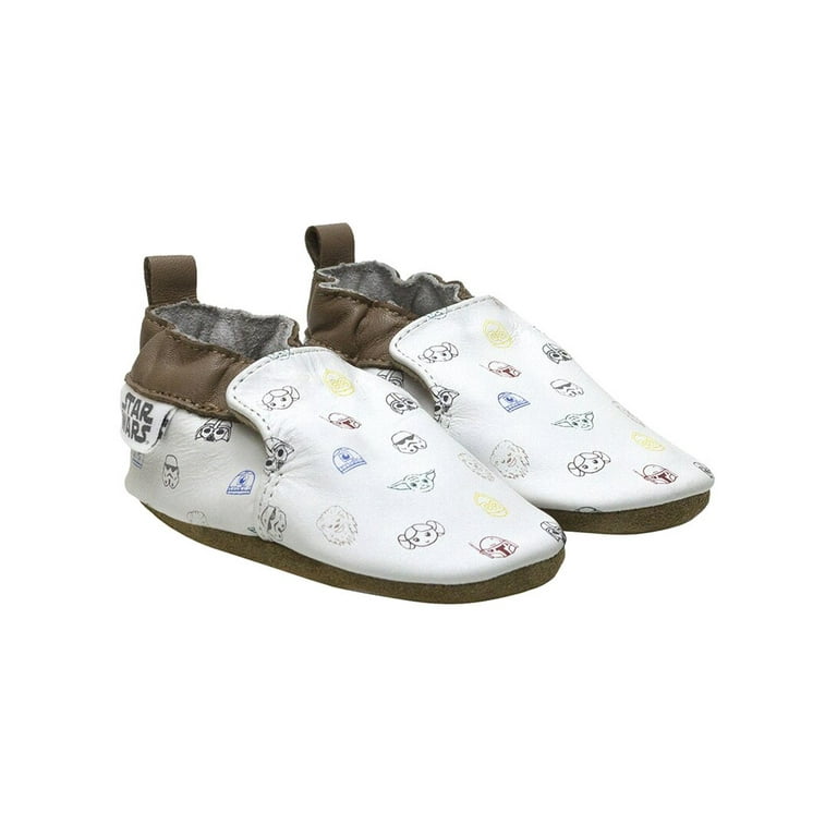 Robeez Star Wars Light and Dark Suede Soft Sole 6 12M White