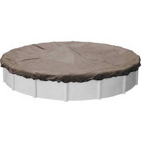 Robelle 15-Year XL Taupe Round Winter Pool Cover, 21 ft. Pool
