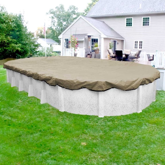 Robelle 20-Year Premium Oval Winter Pool Cover, 12 x 18 ft. Pool