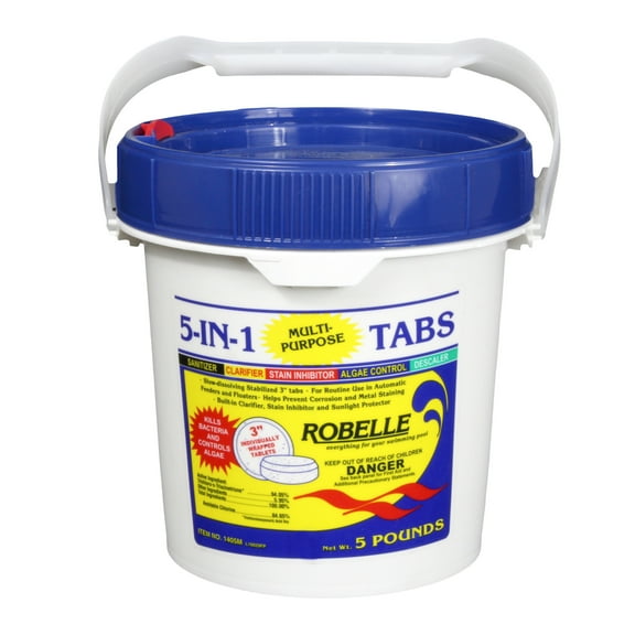 Robelle 5-In-1 Swimming Pool Multi-Purpose 3" Chlorinating Tabs