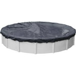 Robelle 12 x 18 ft Blue Winter Oval Pool Cover for Above Ground Pools, 3 ft Overlap (15 x 21 ft Cover Size), Solid 7 x 7 Scrim, 2.2 oz/yd2, 8-Year Warranty, Style: 461218