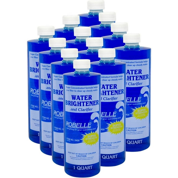 Robelle Water Brightener and Clarifier for Swimming Pools 1 Quart