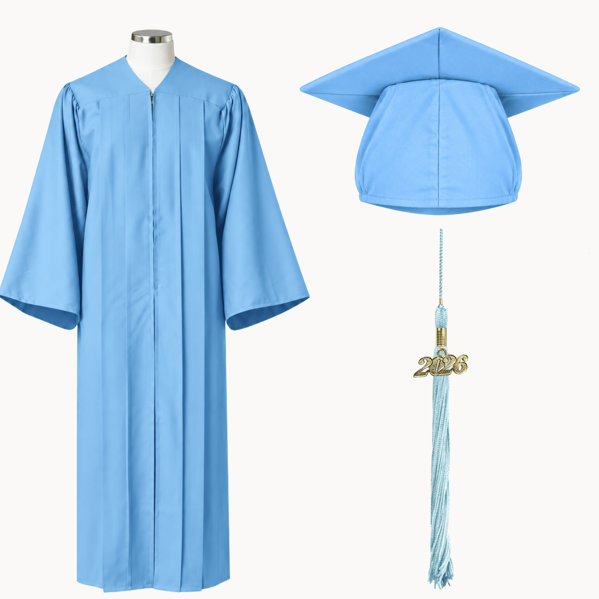 Robeorra High School Graduation Cap, Gown and Tassel Set, Sky Blue ...