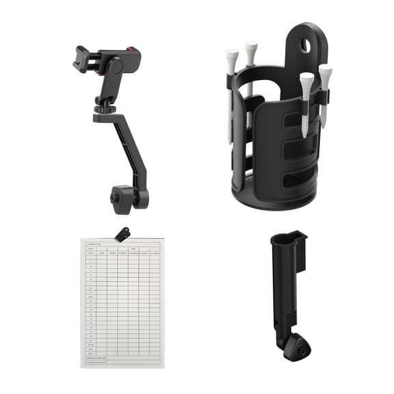 Robera Accessories Bundle | Includes a Phone Holder, Umbrella Holder, Score Card Holder, & Drink Holder