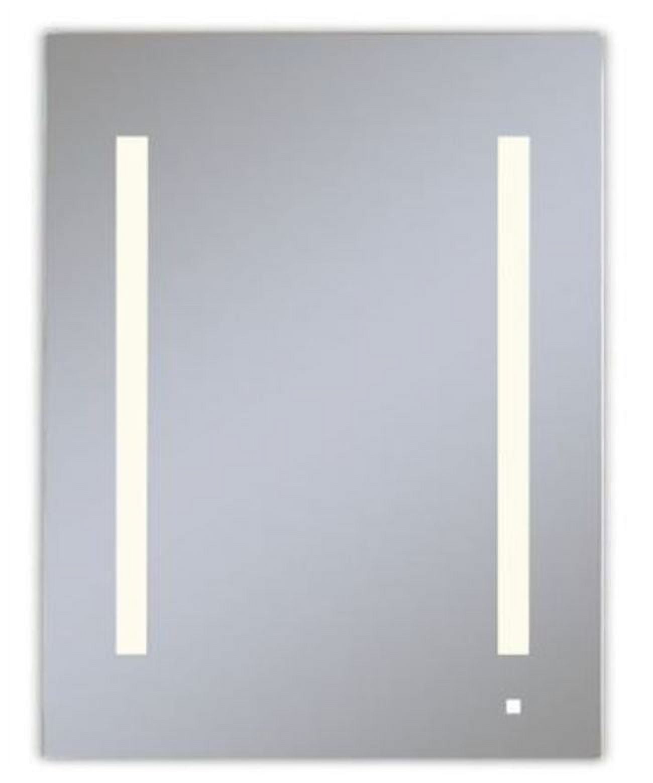 Modern Silver Framed Bluetooth Medicine Cabinet with LED Lighting