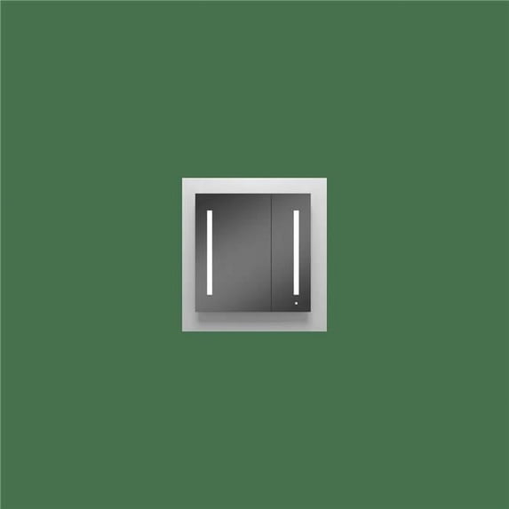 Robern Ac3640d4p2l Aio 36" X 40" Cabinet, Pencil Edge, Lum Lighting, Left Hinge - Silver