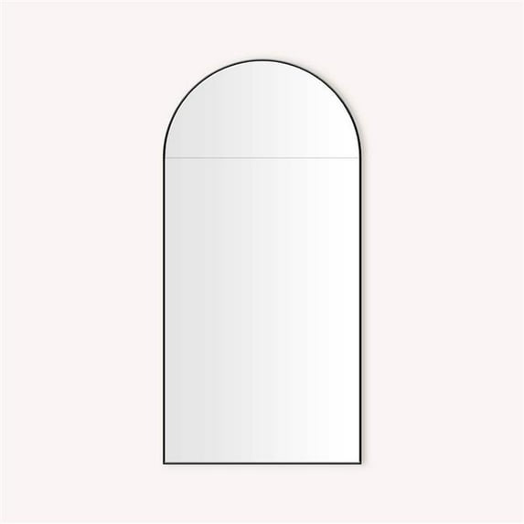 Robern D2C2040D4MA83TP 20 x 40 in. Murray Hill Mirror with Arch - Matte Black