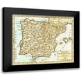 thumbnail image 1 of Robert 13x12 Black Modern Framed Museum Art Print Titled - Spain Portugal - Robert 1748, 1 of 5