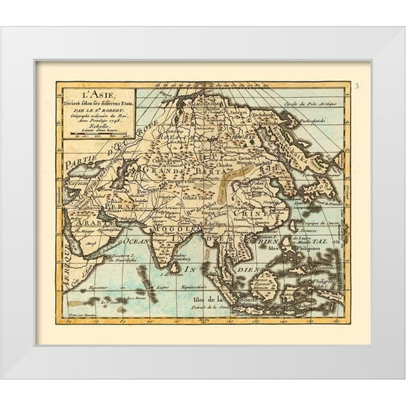 Robert 13x12 White Modern Wood Framed Museum Art Print Titled - Asia - Robert 1748