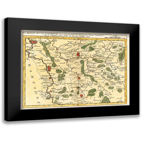 Robert 14x11 Black Modern Framed Museum Art Print Titled - North Eastern France - Robert 1748