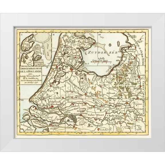 Robert 14x12 White Modern Wood Framed Museum Art Print Titled - North Holland Netherlands - Robert 1748