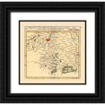 thumbnail image 1 of Robert 21x20 Black Ornate Wood Framed with Double Matting Museum Art Print Titled - Cambrai Environs France - Robert 1748, 1 of 4