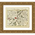 thumbnail image 1 of Robert 30x26 Gold Ornate Wood Framed with Double Matting Museum Art Print Titled - Rhine River Grand Est Region France - Robert 1748, 1 of 4