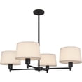 thumbnail image 1 of 1837-Robert Abbey Lighting-Real Simple 4-Light Chandelier 35 Inches Wide and 8.5 Inches Tall-Matte Black Finish    -Traditional Installation, 1 of 2