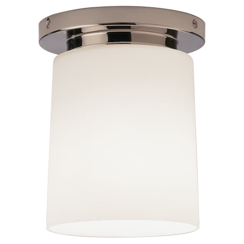 Nina Polished Nickel 7'' Indoor/Outdoor Glass Flush Mount