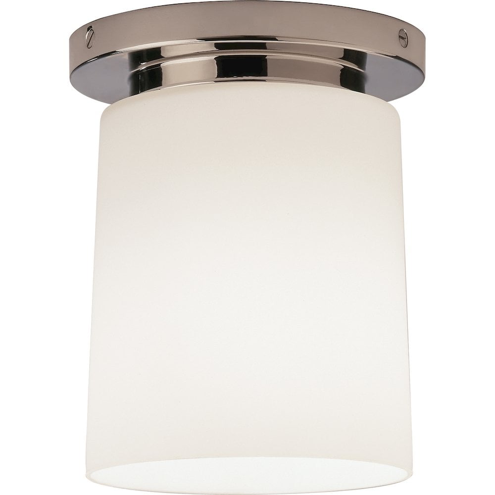 Nina Polished Nickel 7'' Indoor/Outdoor Glass Flush Mount