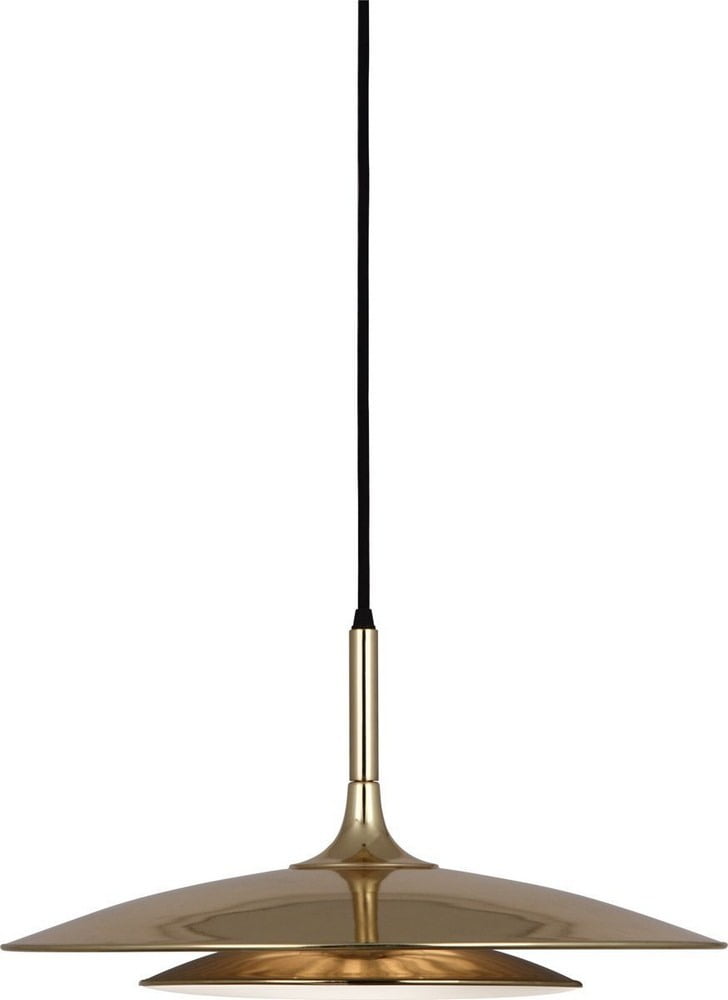 Axiom 18.5" Polished Gold Glass Indoor/Outdoor Pendant Light