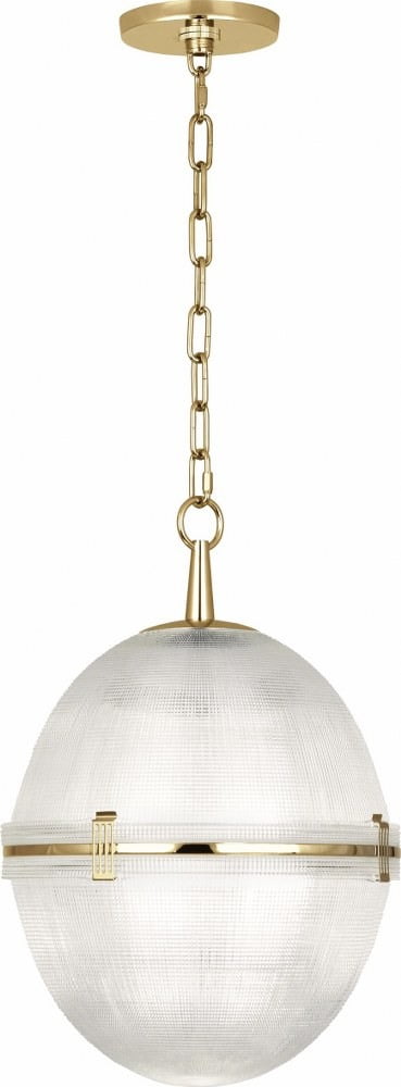 Dawn Brighton 19" Modern Brass & Glass Globe Pendant