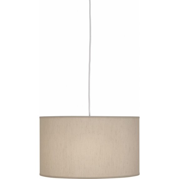 B168-Robert Abbey Lighting-Elena 1-Light Pendant 18 Inches Wide and 10.5 Inches Tall-White Finish-Bone Shade Color -Traditional Installation