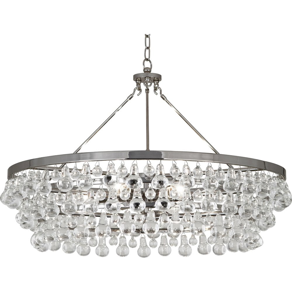Elegant Bling 6-Light Geometric Nickel & Crystal Chandelier