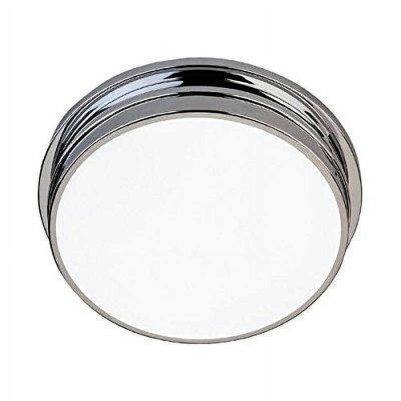 Elegant Polished Chrome 13.5" Flush Mount with Frosted Glass