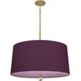 thumbnail image 1 of BN334-Robert Abbey Lighting-Williamsburg Custis 3-Light Pendant 25.5 Inches Wide and 14.5 Inches Tall-Modern Brass Finish-Greenhow Grape/Ludwell Lilac, 1 of 10
