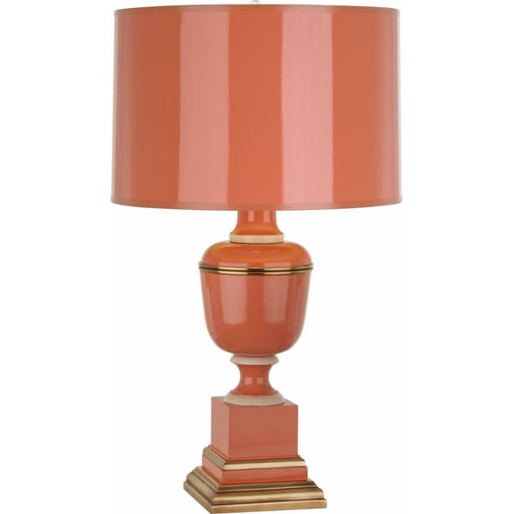 2603-Robert Abbey Lighting-Annika 1-Light Accent Lamp 7.125 Inches Wide and 24 Inches Tall-Tangerine Finish-Tangerine/Matte Gold Shade Color