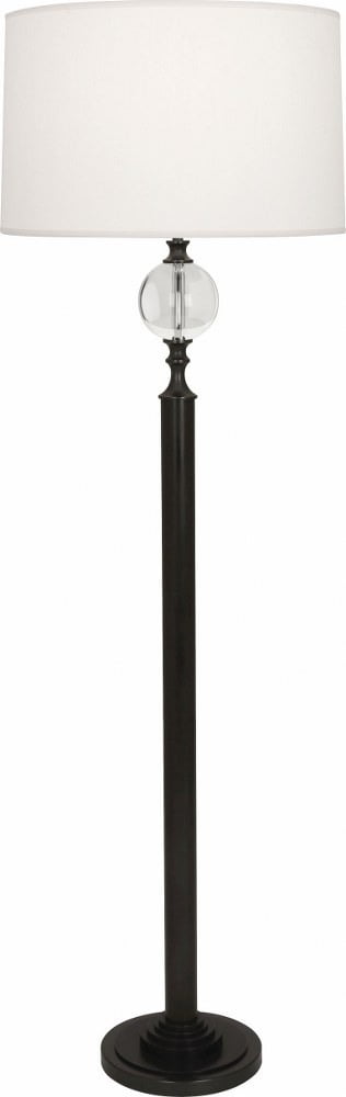 Celine Deep Patina Bronze Floor Lamp with Pearl Shade