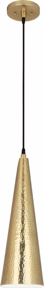 Elegant Dal 36" Modern Brass Pendant with Hammered Detail