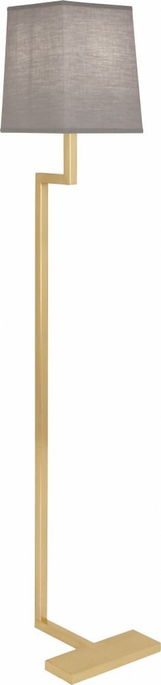 Doughnut Natural Brass Novelty 48.75'' Floor Lamp with Snowflake Shade