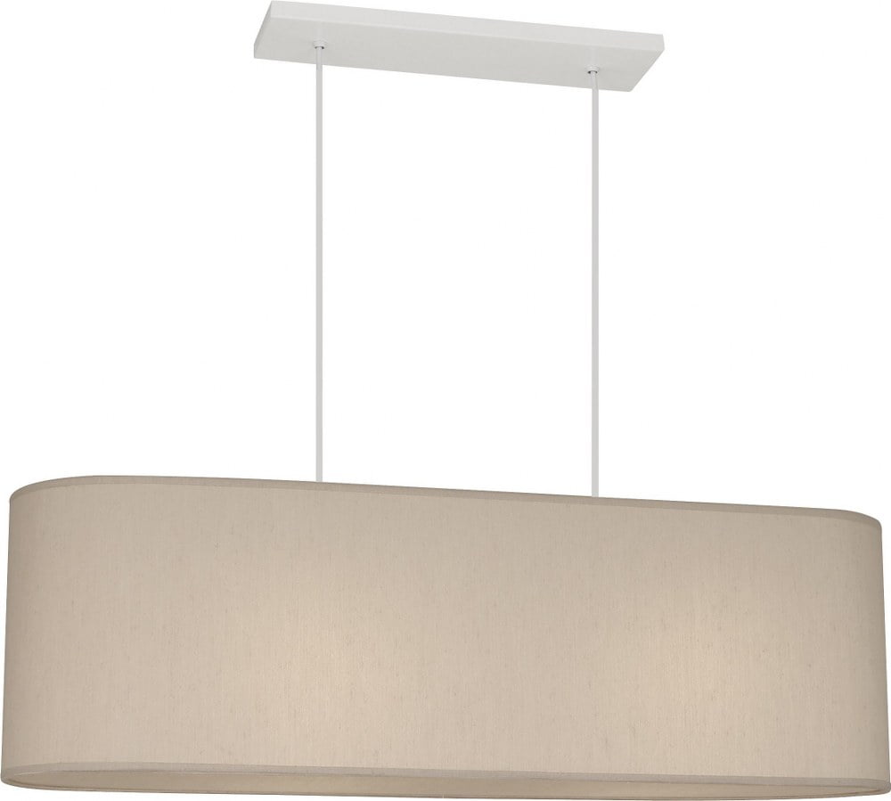Elena Modern White Glass 2-Light Kitchen Island Pendant
