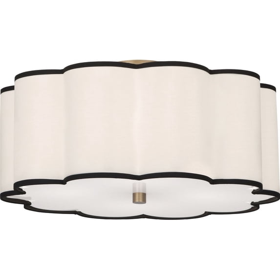 2200-Robert Abbey Lighting-Axis 4-Light Flushmount 20 Inches Wide and 10.25 Inches Tall-Aged Brass Finish