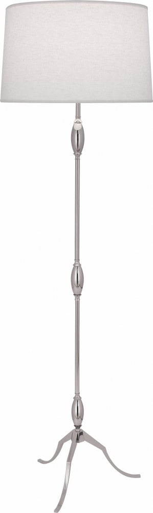 Grace Polished Nickel 64'' Transitional Floor Lamp with Fabric Shade
