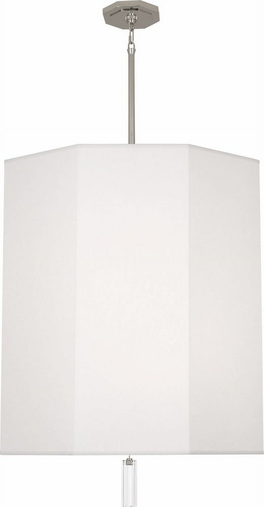 Kate Polished Nickel 6-Light Drum Chandelier with Crystal Accent