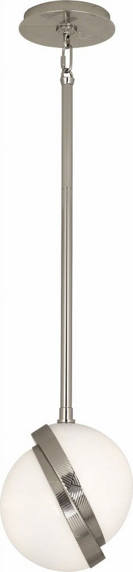 Brut Contemporary Mini Globe Pendant in Polished Nickel