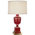 thumbnail image 1 of 2505X-Robert Abbey Lighting-Annika 1-Light Accent Lamp 7.125 Inches Wide and 24 Inches Tall-Red Finish-Cloud Cream Shade Color, 1 of 2